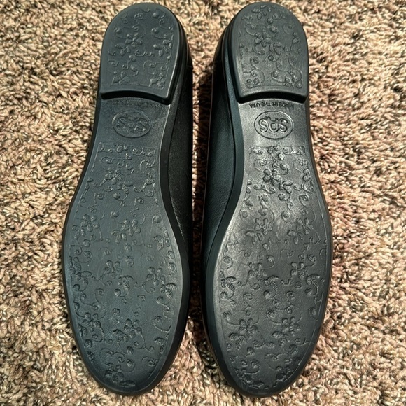 SAS Black Leather Scenic Ballet Flats Size 7.5 S - Picture 9 of 11